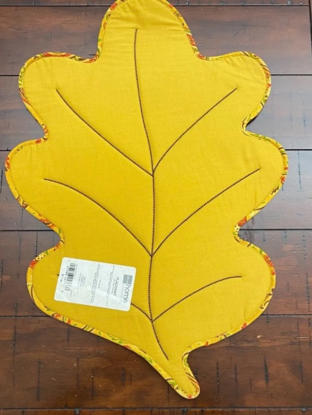 JCP Home Collection Oak Leaf Shaped Yellow Paisley Placemats - Set of 4